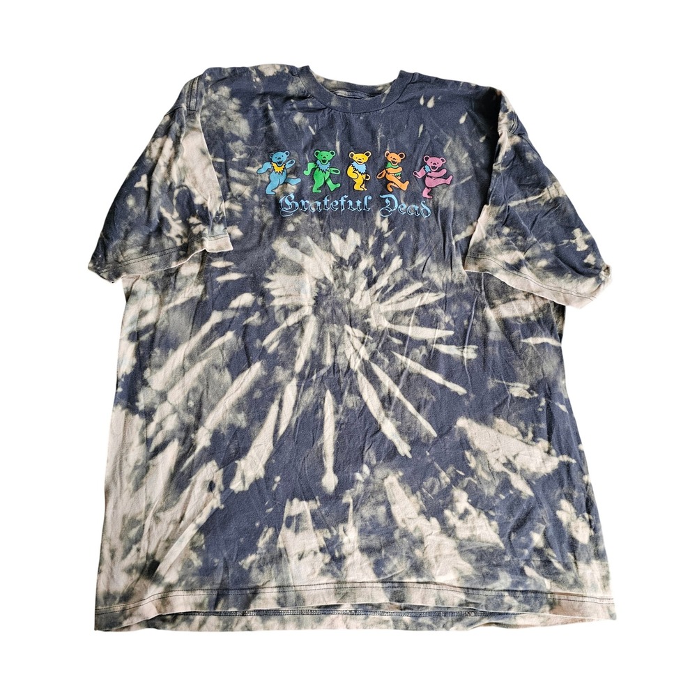 Grateful Dead Tie Dye T-Shirt Dancing‎ Bears Graphic Print 2XL